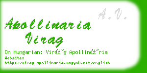 apollinaria virag business card